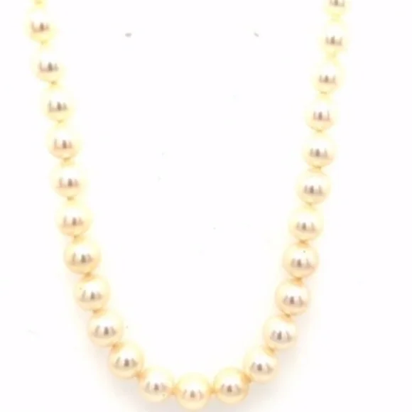 SOLD Mikimoto Fine White Cultured High Luster Pearls 18 - Picture 2 of 5